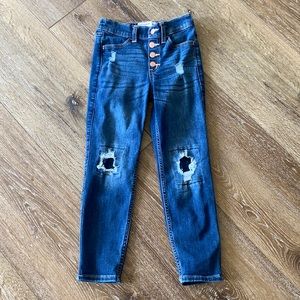 Kids Abercrombie mini mom jeans 7/8 slim